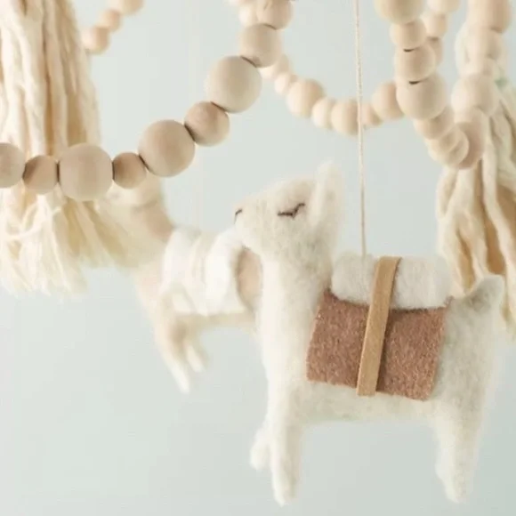 Anthropologie Cream Beaded Mobile